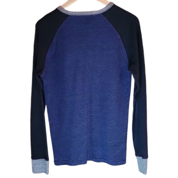 American Eagle Men's Thermal Long Sleeve Dark Blue Gray Shirt, Size: X-Small - Picture 2 of 2